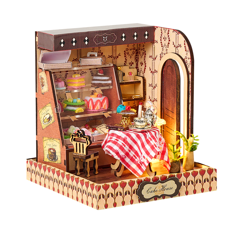 IIECREATE "Yumon Sweets" DIY 3D Wooden Time Corner Series