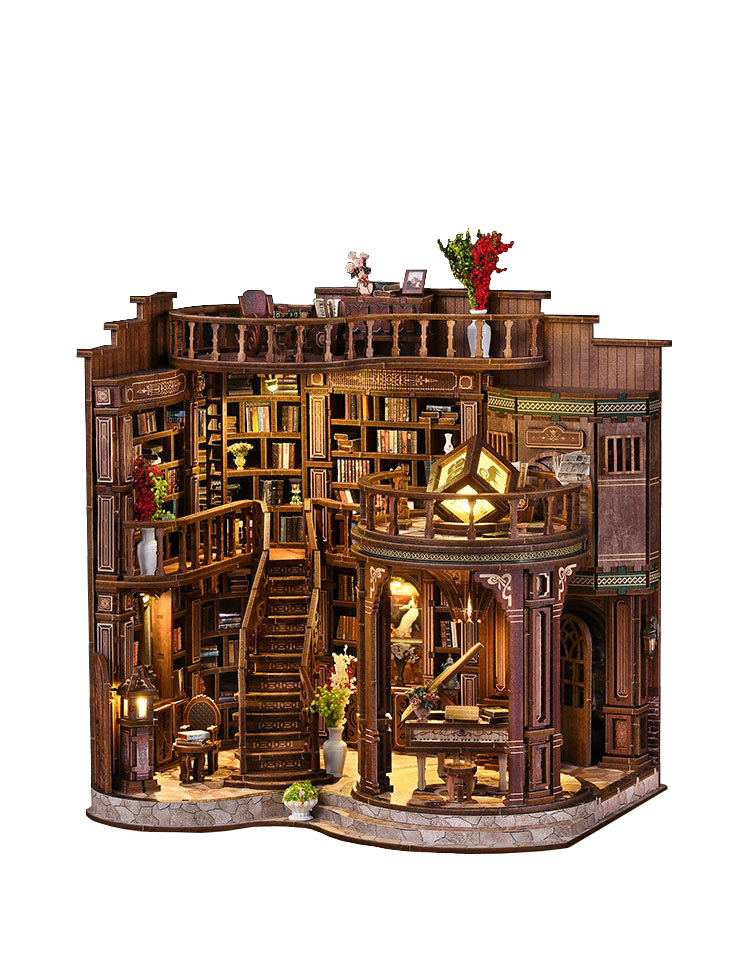 "Dreamy Book Hall" DIY 3D Wooden Book Nook