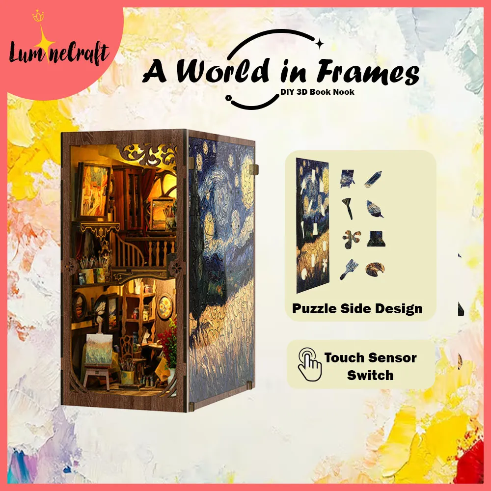 "A World Within The Frame" DIY 3D Wooden Book Nook